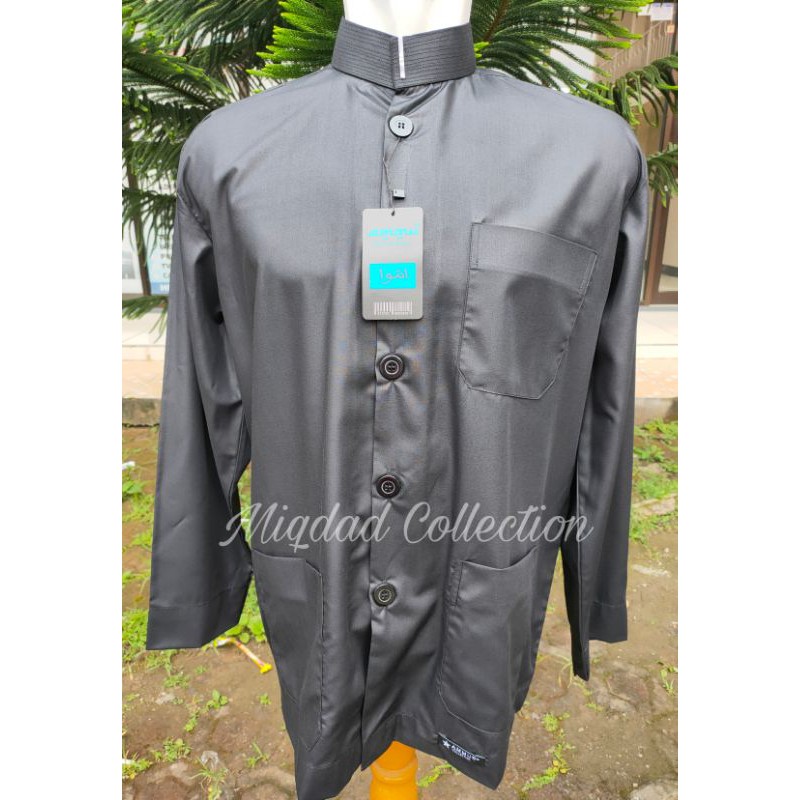 Termurah Baju Koko Ammu Collection Original Model Haibah / Ammu Hitam / Koko Habaib/Koko Pria Dewasa