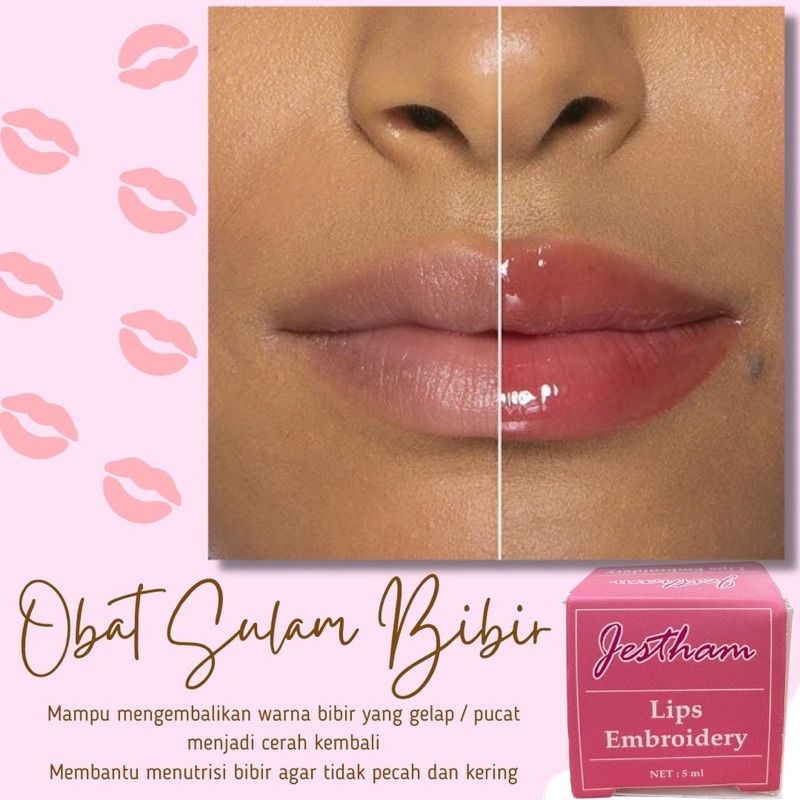 MERAH MERONA  Lips Embroidery Jestham