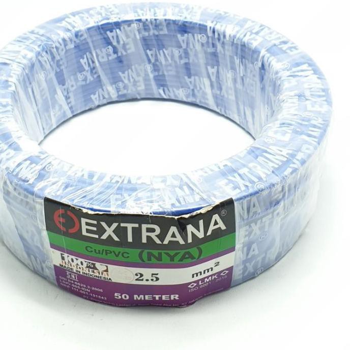 TERBARU..  Extrana SNI FULL LMK NYA 2.5mm² 50 meter Kabel Listrik Nya 1x2,5mm² Tunggal Engkel EXTRAN