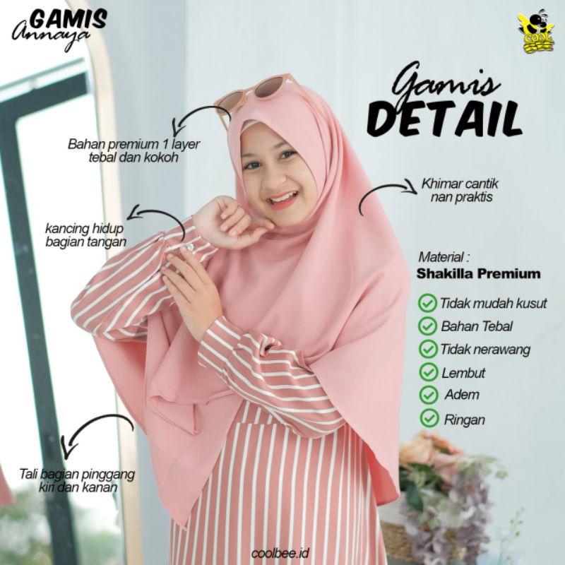 Gamis Annaya By Coolbee / Gamis Remaja 12-20T