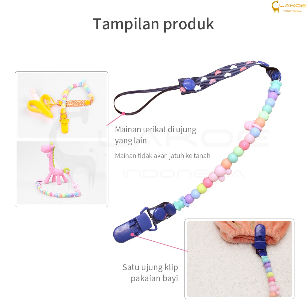 LAKOE Pacifier Clip / Tali Empeng / Tali Dot BPA Free untuk Anak Bayi