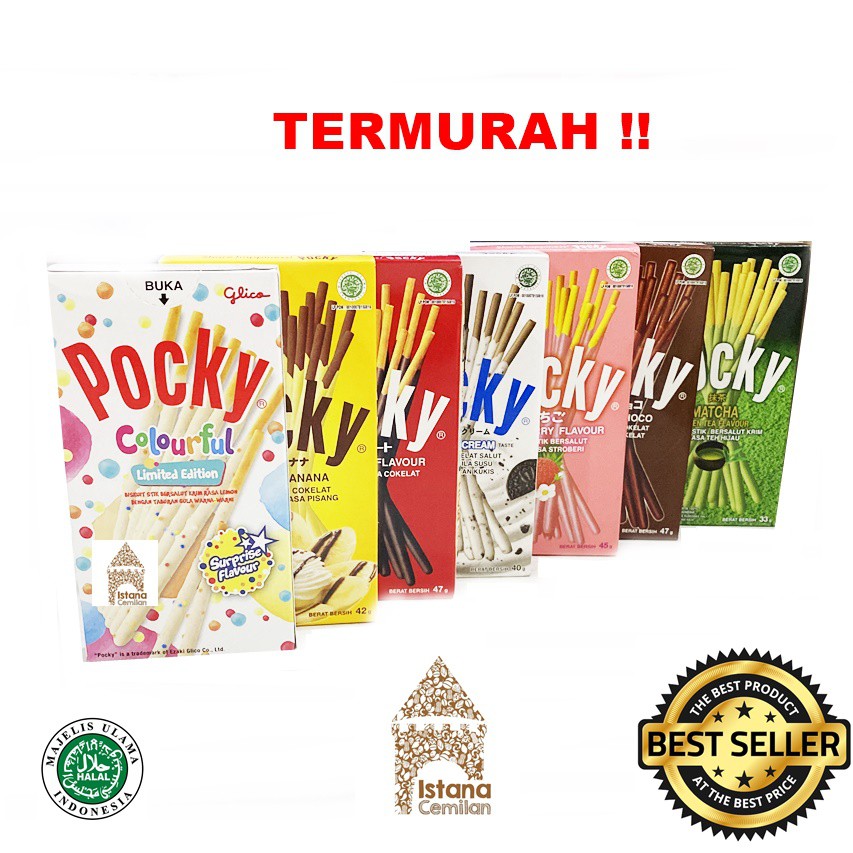 POCKY YUZU ORANGE/ ALMOND / Greentea / Chocolate / Strawberry / Cookies Cream