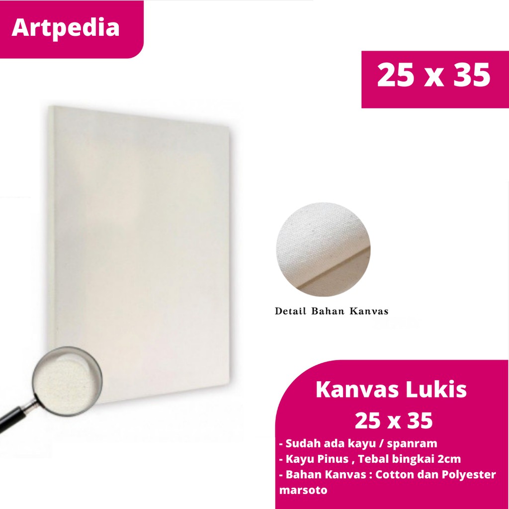 

Kanvas Lukis 25X35 cm / Canvas marsoto 25 x 35 cm - Kanvas untuk melukis - termurah dan terlaris