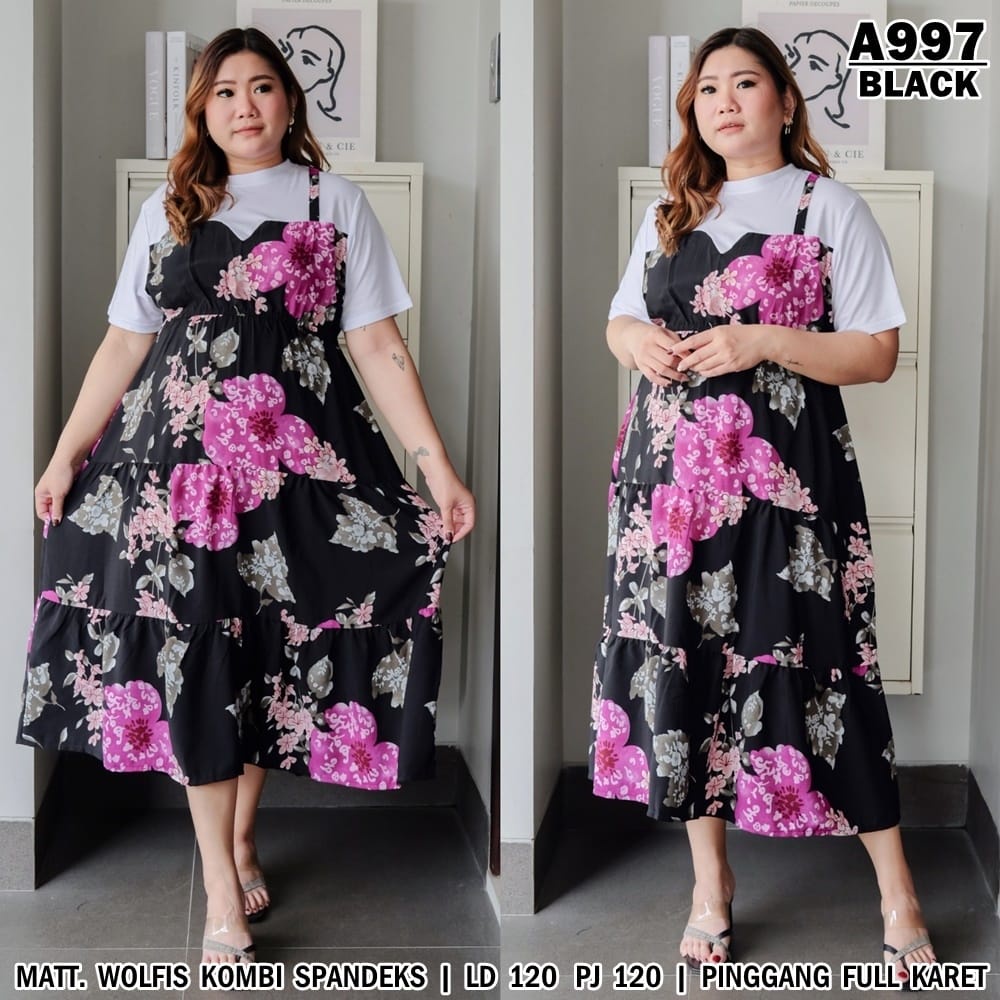 ZRS Dress Shine JUMBO XXXL BIG SIZE LD 120 CM PJ 120 CM Katun Woolfis PREMIUM