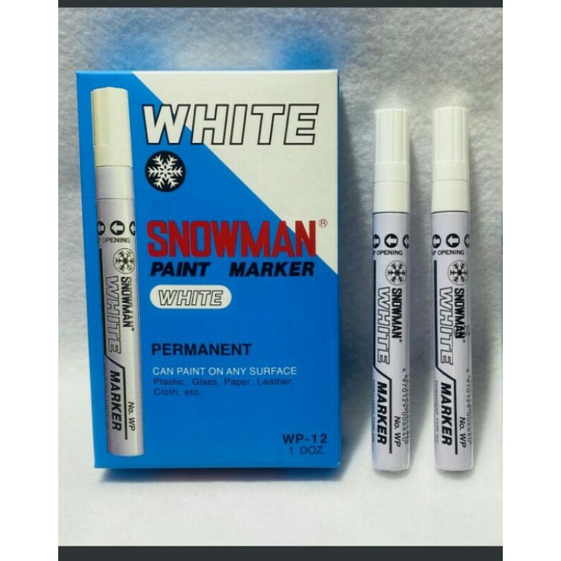 

spidol snowman.permanent.WP.12white/putih