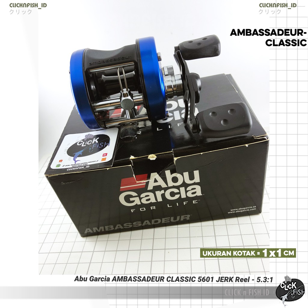 Abu Garcia AMBASSADEUR CLASSIC 5601 JERK 5.3:1 - Round Baitcaster Reel - Left H Pancingan Classic