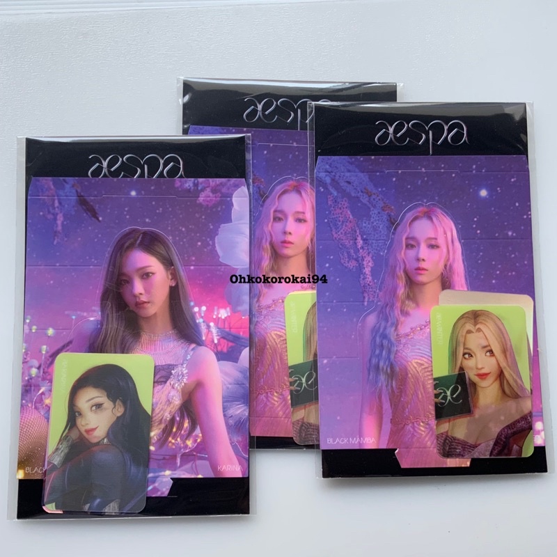 READY AESPA STANDEE LENTICULAR SET PHOTOCARD MAGNET WINTER KARINA HOLOGRAM OFFICIAL
