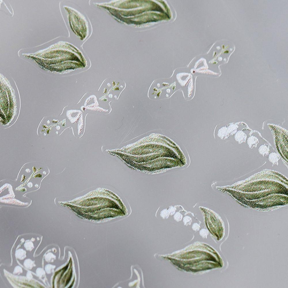 AUGUSTINA Agustina Stiker Nail Art Perekat Bunga Campanula Ultra-Tipis DIY Nail Art