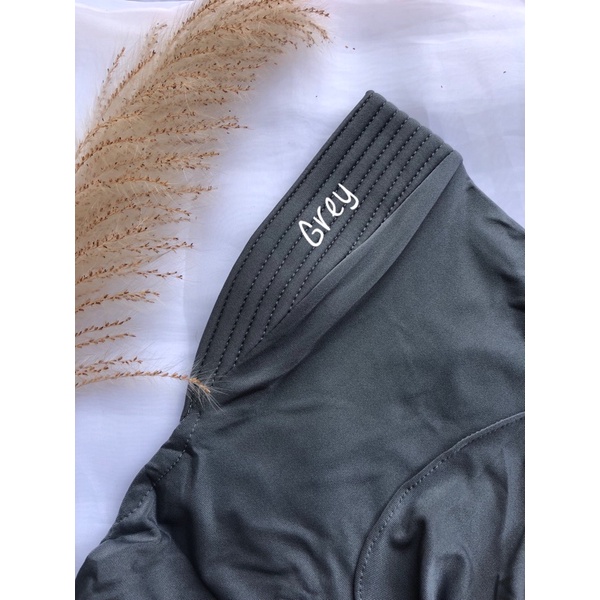 Bergo sport jersey High Quality menutup dada/Jilbab sport-Grey