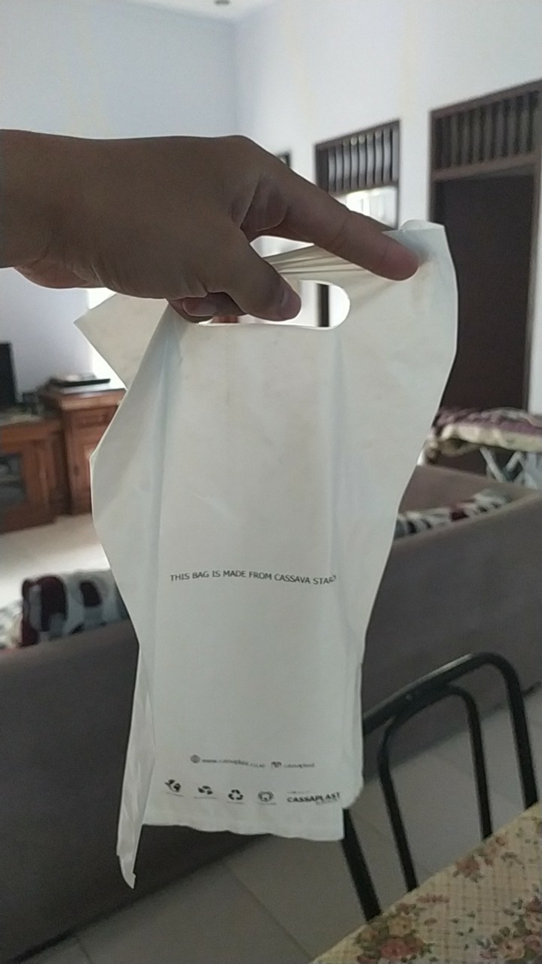 Kantong Singkong Bioplastic Cassaplast Griphole Bag Small