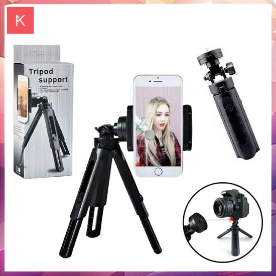 ANG Tripod Support Mini Phone Extendable + Holder U Penyangga HP Smartphone Kamera