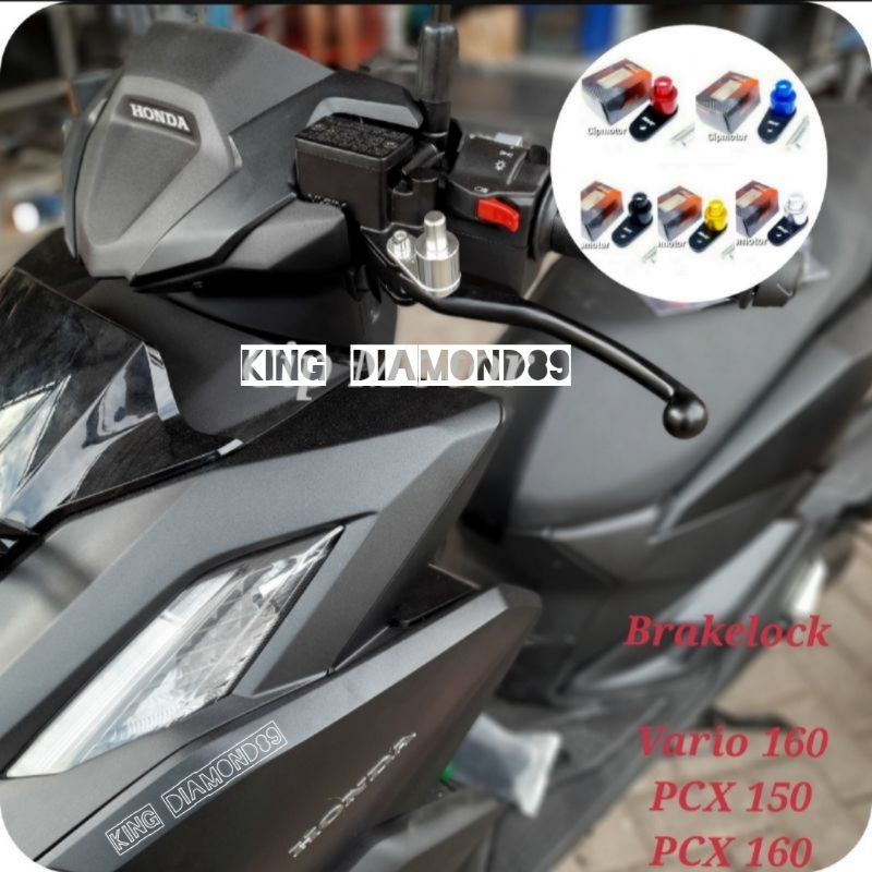 BREKELOCK Brake Lock stop penguncian Handle Tuas Rem Honda Vario 160/Yamaha Nmax/PCX 150/PCX 160/ADV 150/ 100%Original Black Diamond