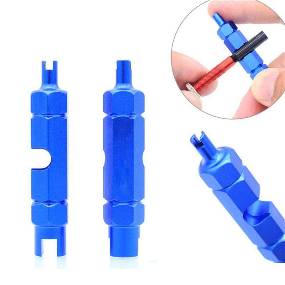 Populer 3pcs Alat Katup Sepeda MTB Sepeda Jalan Extension Rod Anti-slip Air-Valve Spanner