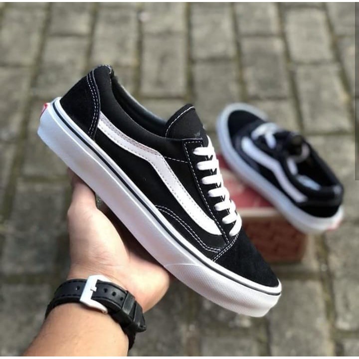 [SIAP KIRIM] SEPATU VANS OLD SKOOL HITAM PUTIH SEPATU SEKOLAH KERJA KULIAH SEPATU KETS CASUAL HITS