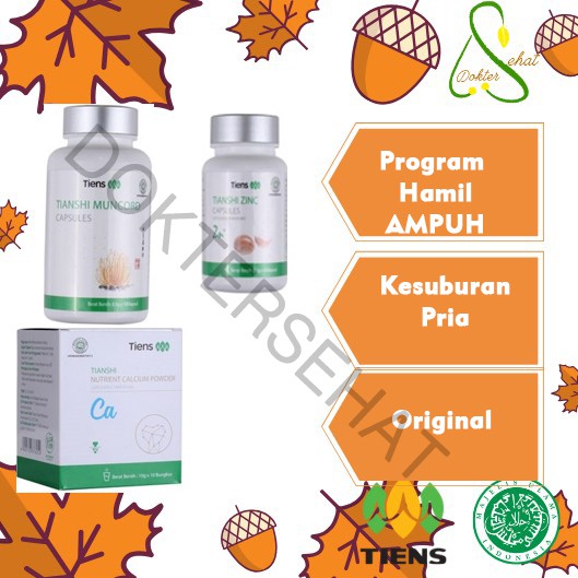Tiens PAKET PROMIL SUAMI Lengkap| Muncord + Zinc +  Kalsium |Kesuburan pria