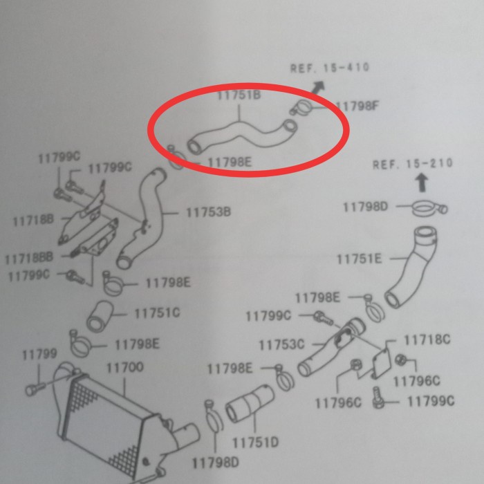 Selang Intercooler canter