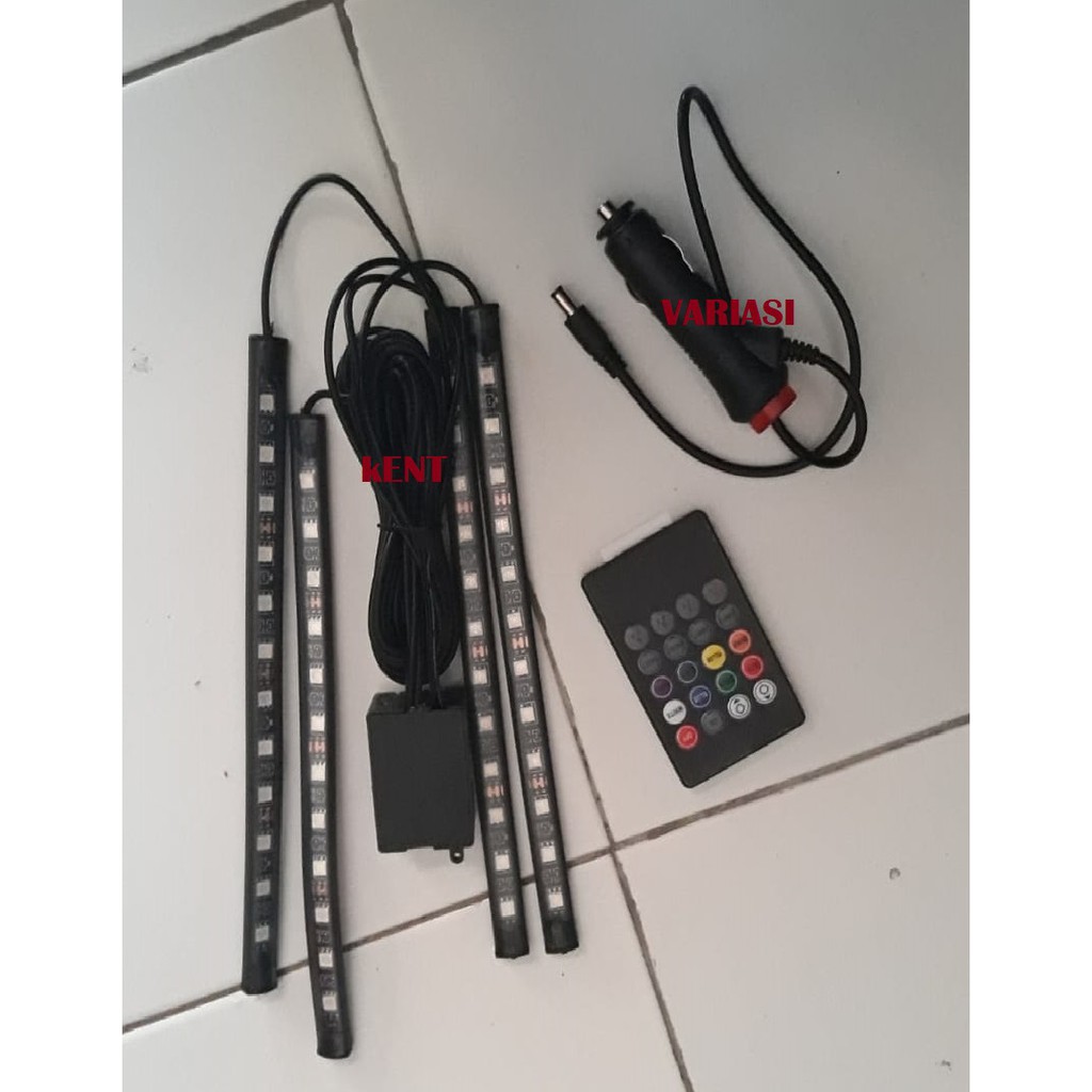 Lampu LED Kolong Mobil RGB Lampu Dashboard 16 Warna + Remote