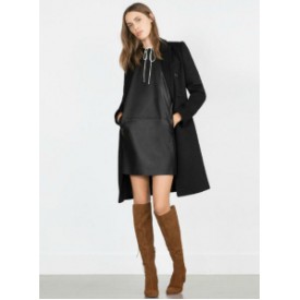 DRESS KULIT SINTETIS - DRESS FAUX LEATHER - DRESS LEATHER POCKET