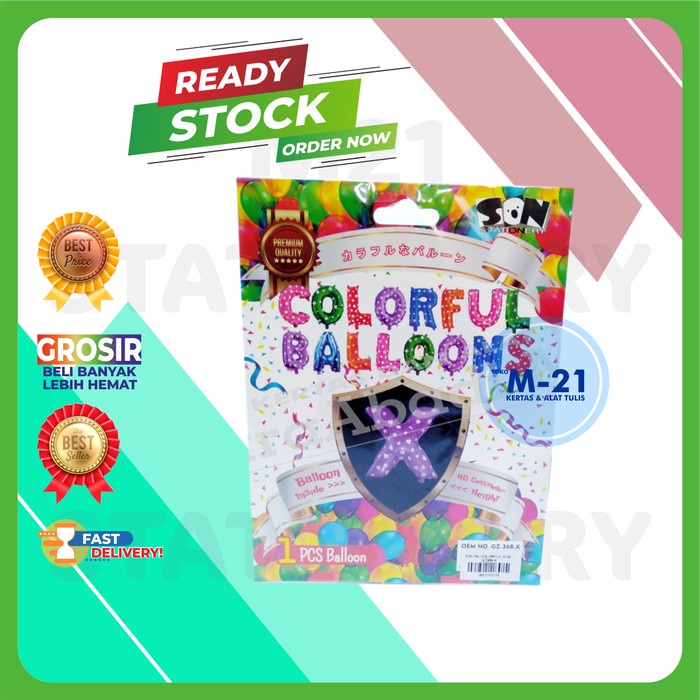 

BALON COLORFUL SON HURUF X GZ368-X