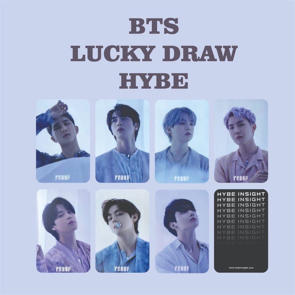 PHOTOCARD BTS LUCKY DRAW LD HYBE PROOF