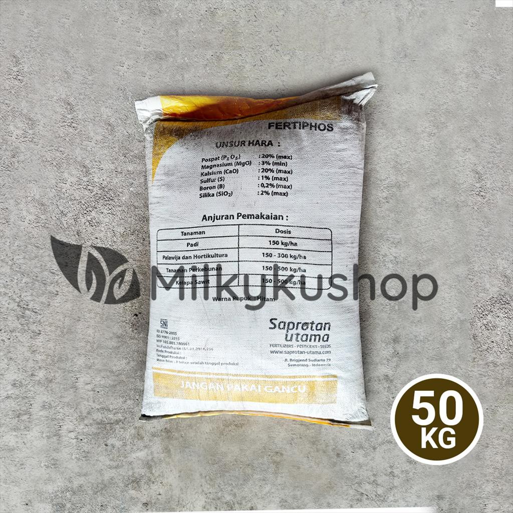 PUPUK PAK TANI TSP FERTIPHOS HITAM 50 KG KEMASAN PABRIK VIA CARGO