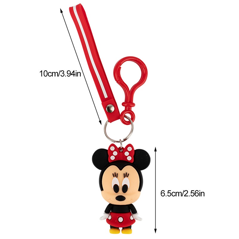 TK Fashion Creative Mickey Donald Duck Resin Keychain Wennie The Pooh Stitch Action Figure Keychain Figure Doll Toys