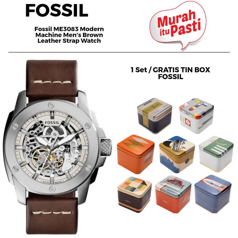 Fossil ME3083 Modern Machine Men's Brown Leather Strap Watch