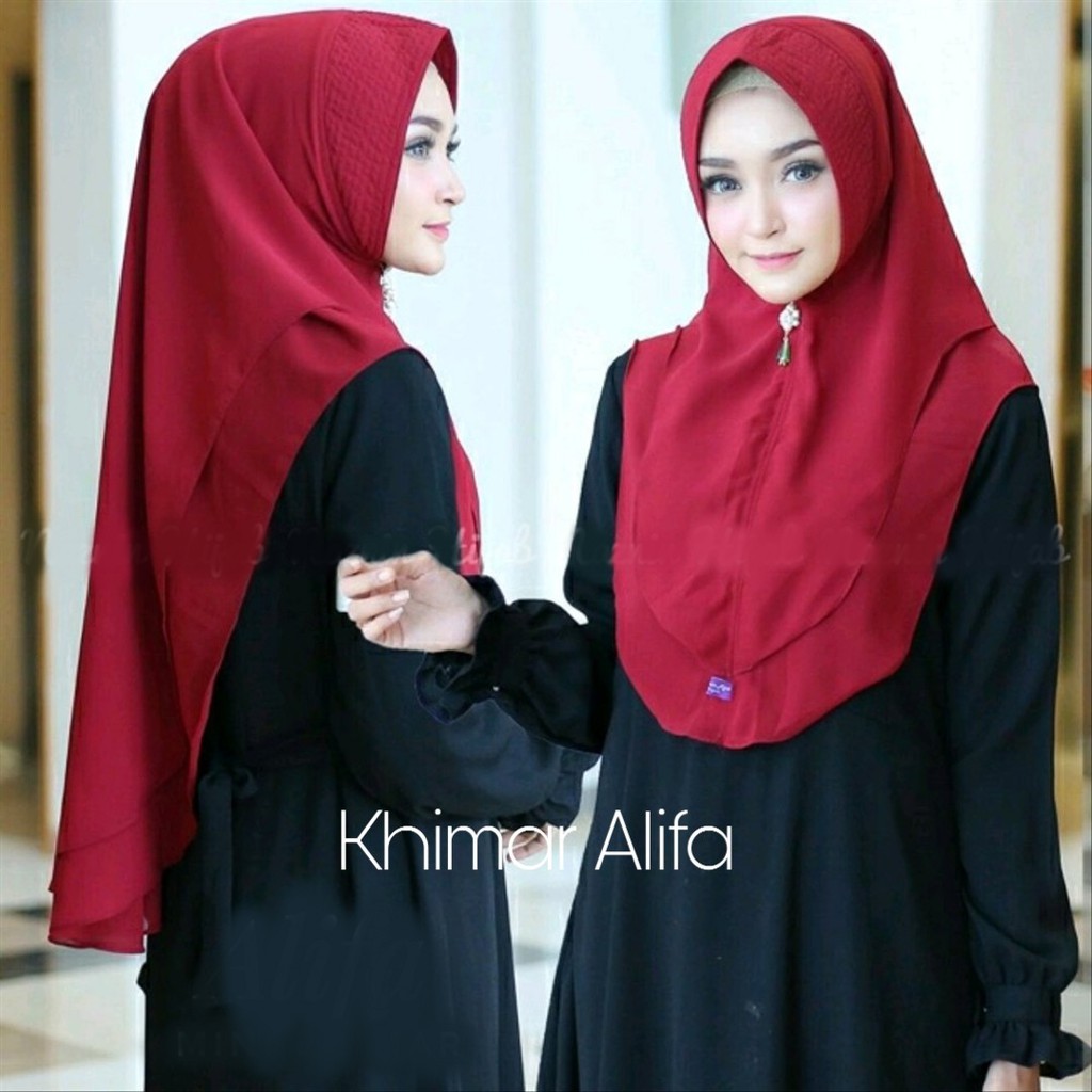 Hijab Jilbab Khimar Alifa Instan/Grosir Hijab Murah