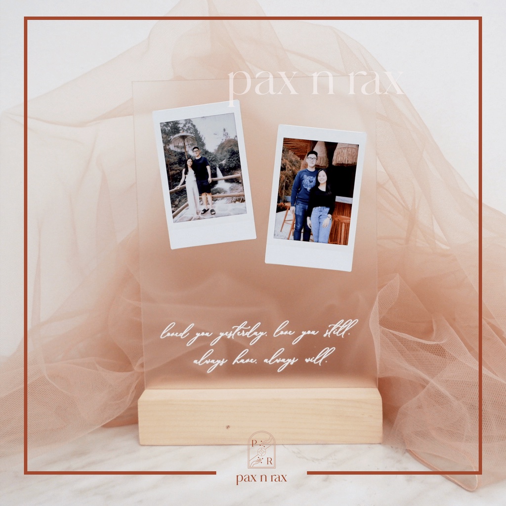Wedding Gift I Akrilik Ucapan Polaroid I Foto Polaroid Akrilik I Hadiah Akrilik Polaroid