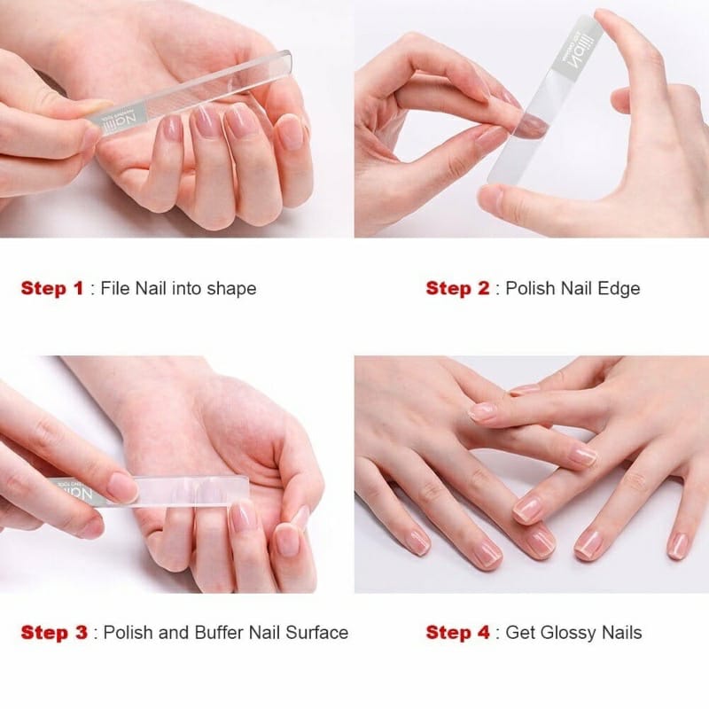 Atalita - Kikir Kuku KACA mini Pembersih Kutek Membuat Kuku Licin Perlengkapan Manicure 1Pcs