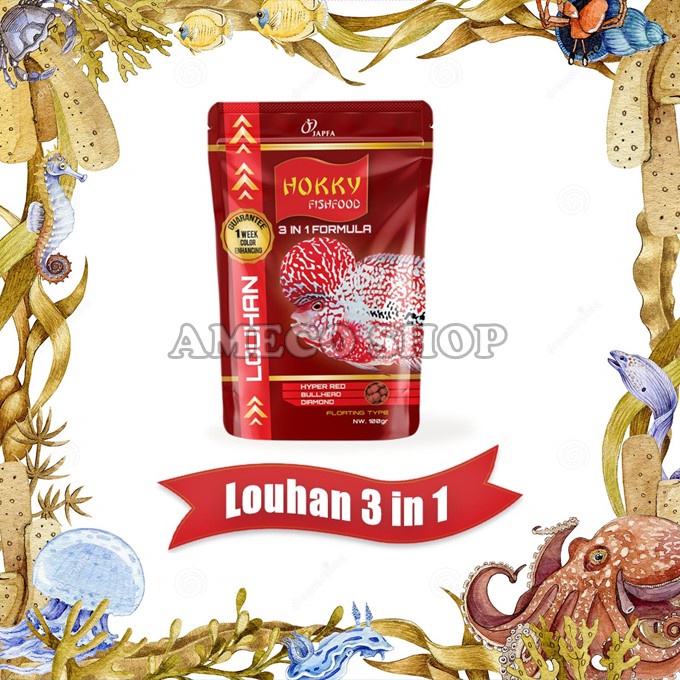 Hokky Pelet Pakan Ikan Louhan 3 in 1