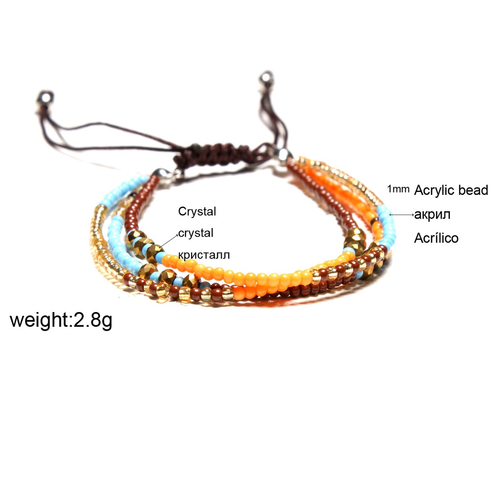 [ Popular  Adjustable Multi-layer  Ethnic Rope Bracelet ] [ Fashion Handmade Bohemian Beads Bracelet  ] [ Colourful Seed Bead Charm Bracelet ]