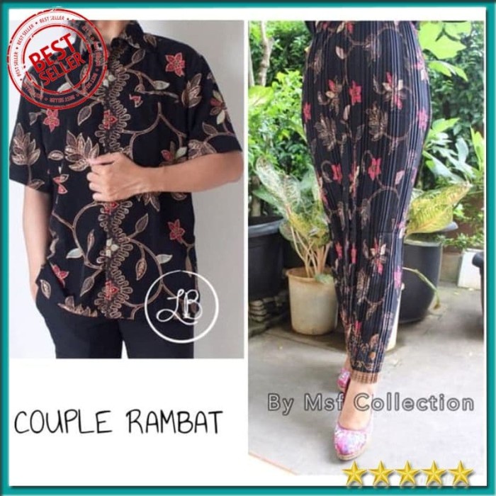 WBS ROK COUPLE PLISKET/KEBAYA COUPLE/KEBAYA BRUKAT/KUTUBARU/COUPLE/MODERN - KEMEJA
