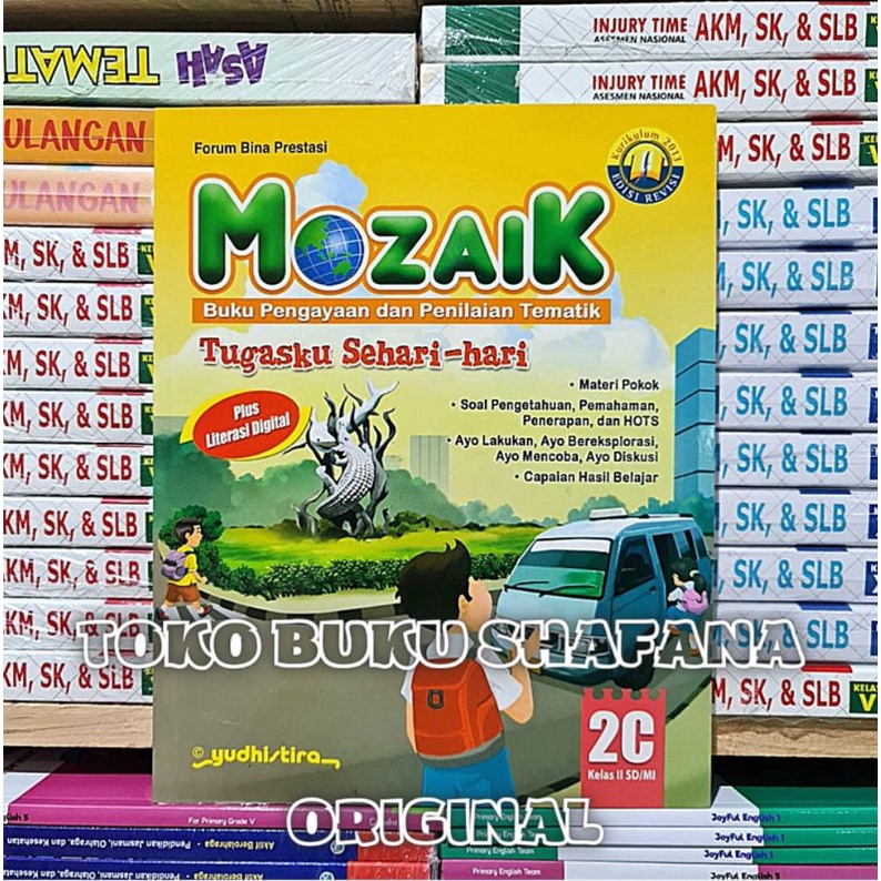 Paket 4 Buku Mozaik 2A 2B 2C 2D Yudhistira Kelas 2 SD K13 Revisi - Pengayaan &amp; Penilaian Tematik