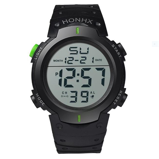 HONHX Waterproof Outdoor Sports Men Digital LED Quartz Alarm Wrist Watch