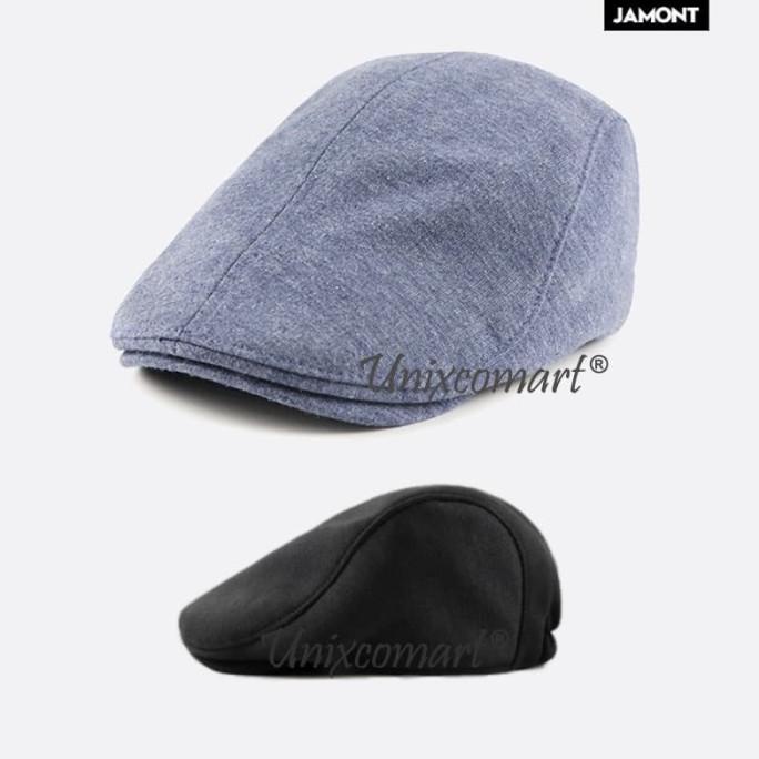 Jamont Plain Topi Newsboy Flat Cap Pet Hat Pelukis Patino Sutradara TERLARIS TERPERCAYA ORIGINAL