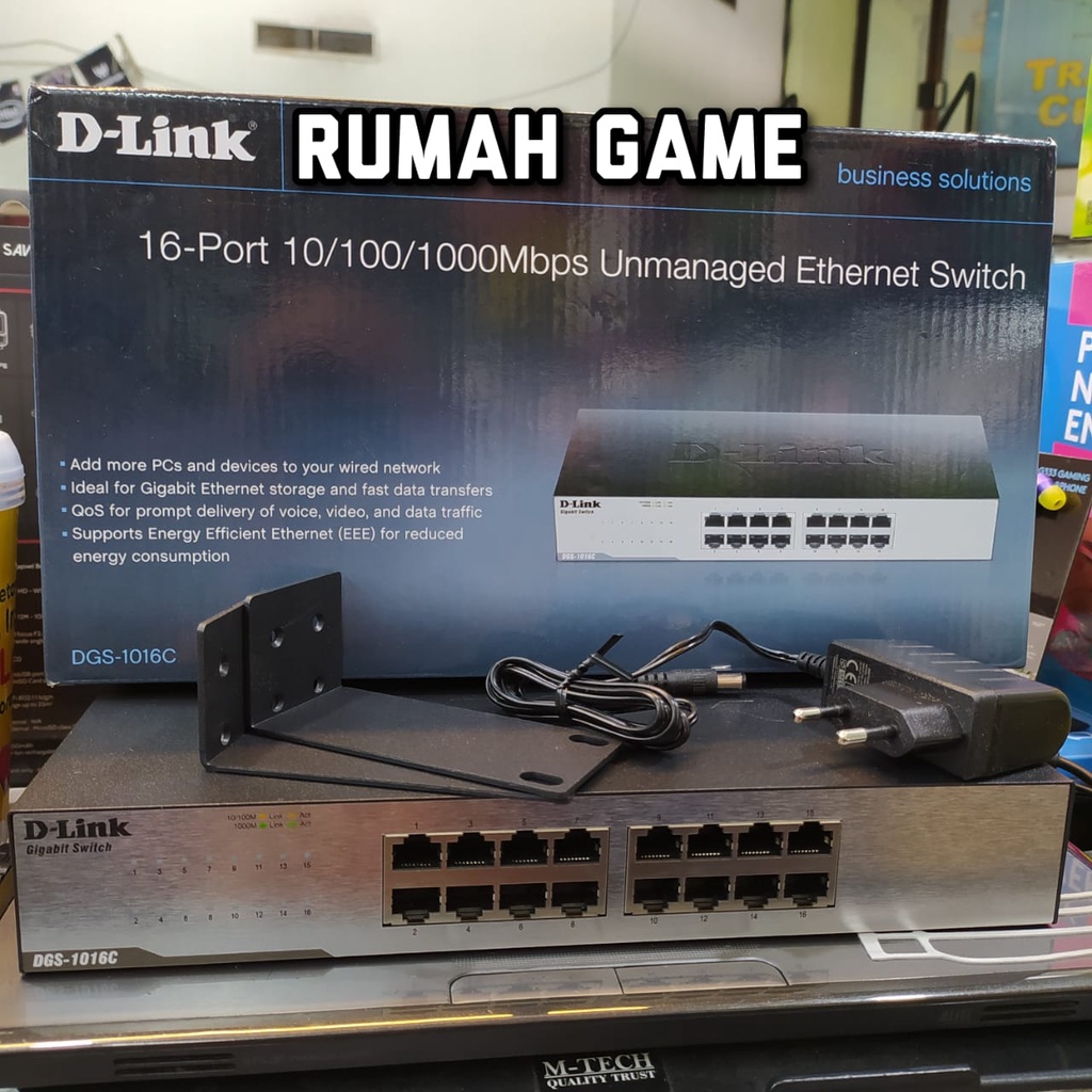 DLINK DGS1016C 16 Port Gigabit Switch - Switch Hub 16port DLink