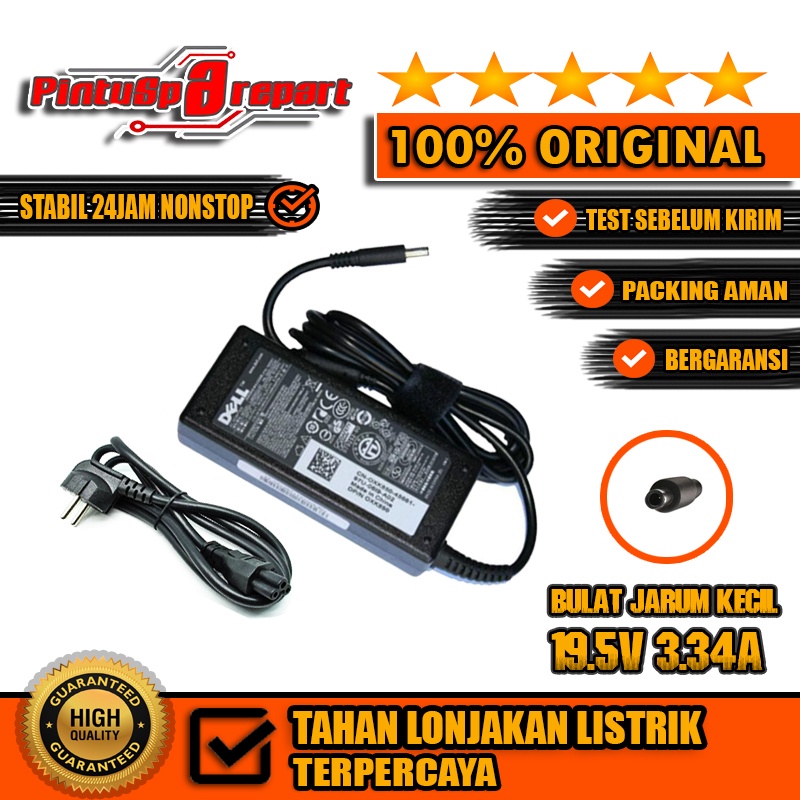 Casan Cas Adapter Charger Laptop Dell Inspiron 15 3551 5000 5551 5555 5558 5559 19.5V 3.34A Pin Bula