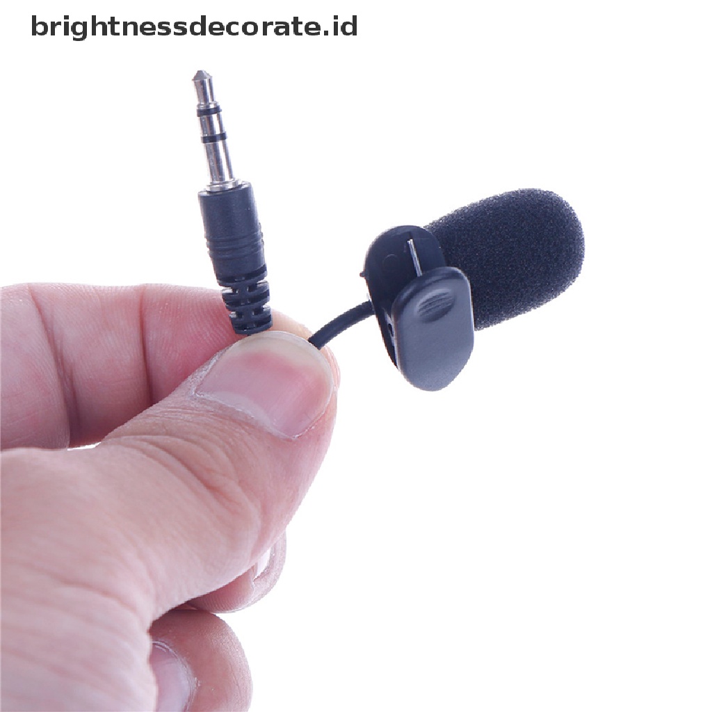 [birth] 3.5mm Mini Studio Speech Mic Microphone Clip for PC Desktop Notebook 1.5M [ID]