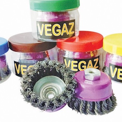 Sikat mangkok kawat kepang/Twisted Cup Brush/Sikat Gerinda Mangkok Kawat Cup Brush Polishing Wheel 3 Inch//Sikat Kawat Mangkok Maxsell Vegas 3&quot; Kepang / Cup Brush Gerinda Tangan