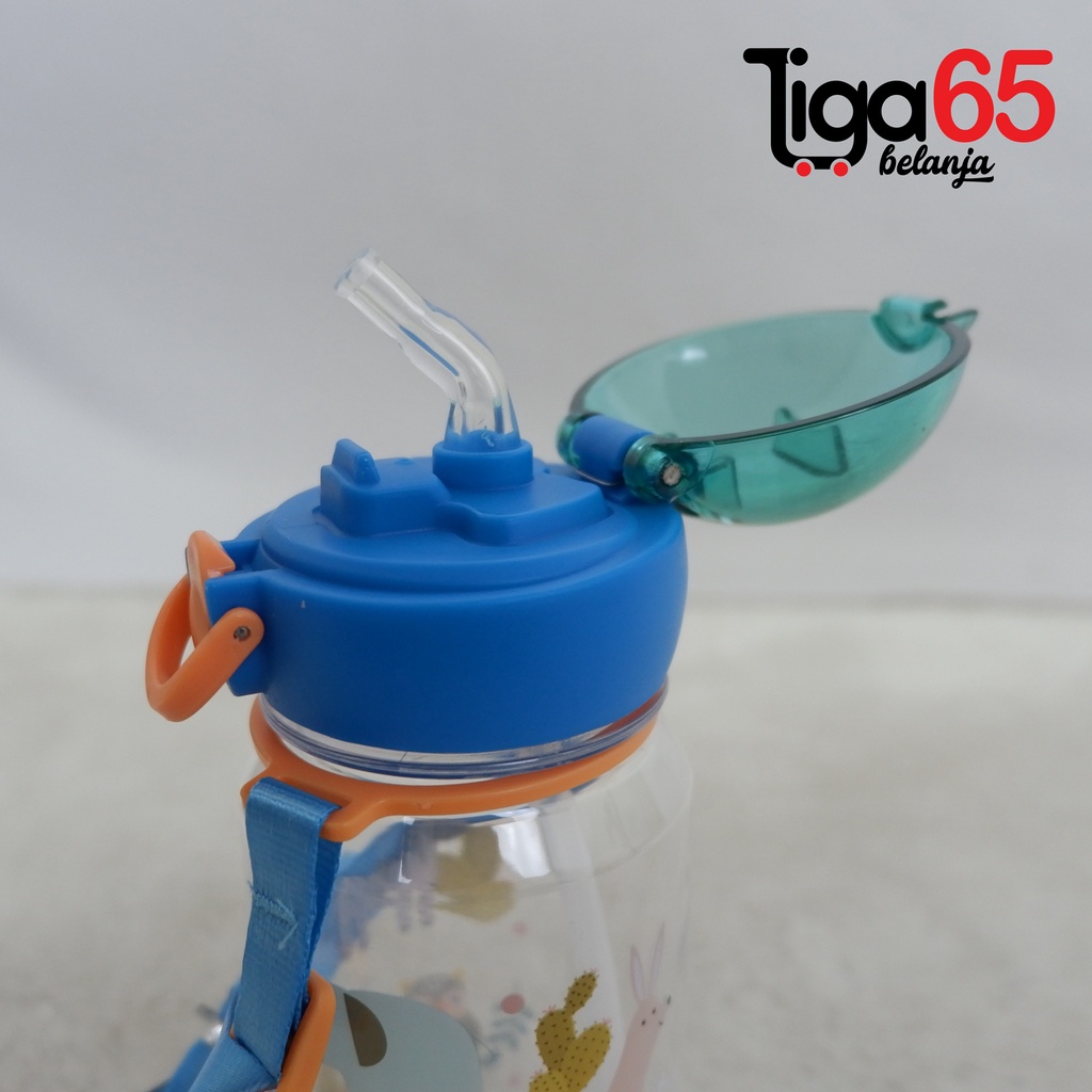 365 WATER BOTTLE #41085 Botol Minum Anak Karakter Fancy BPA Free Dengan Sedotan