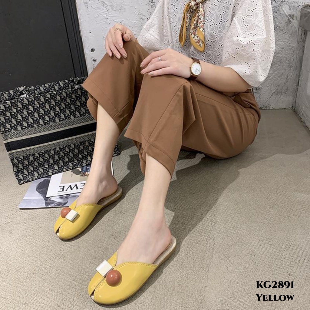 PRF Sandals Loafers Pop Korea Sandal Slop Bahan Canvas Berkualitas Import KG2891