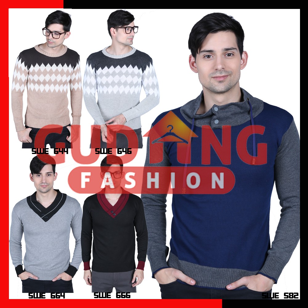 Sweater Rajut Pria Keren Modis Murah (COMB)