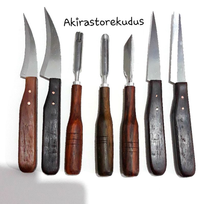 Pisau garnish satuan / pisau ukir buah / pisau ukir buah dan sayur 1 set isi 7