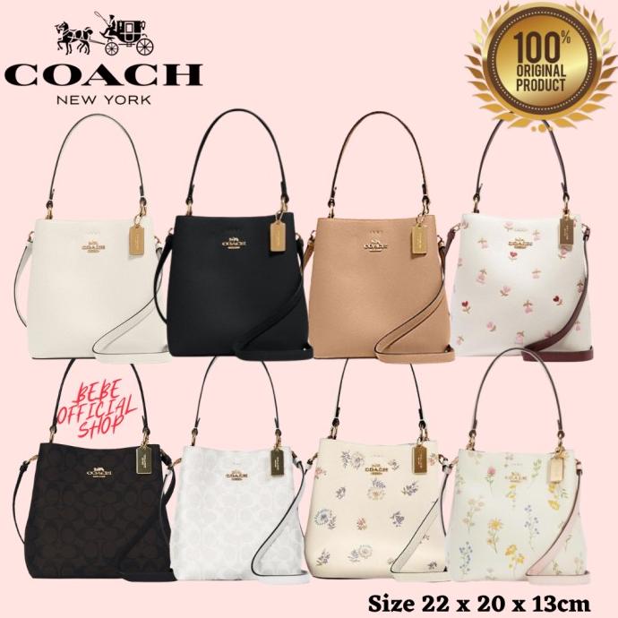 [ORIGINAL] COACH Town Bucket Bag Black / Tas Coach Original