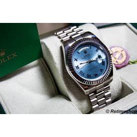 Jam Tangan Rolex Oyster Day-Date 40mm "Blue" - Biru Muda