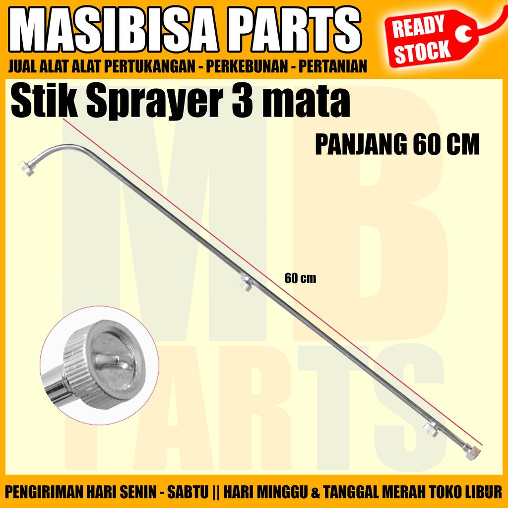 Stik / Stick Sprayer Mesin / Elektrik 3 mata / nozel Stainless