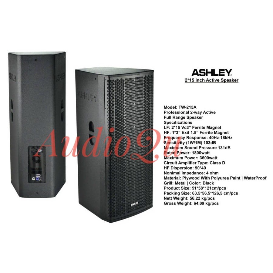SPEAKER AKTIF ASHLEY TW215A TW 215 A TW 215A ORIGINAL
