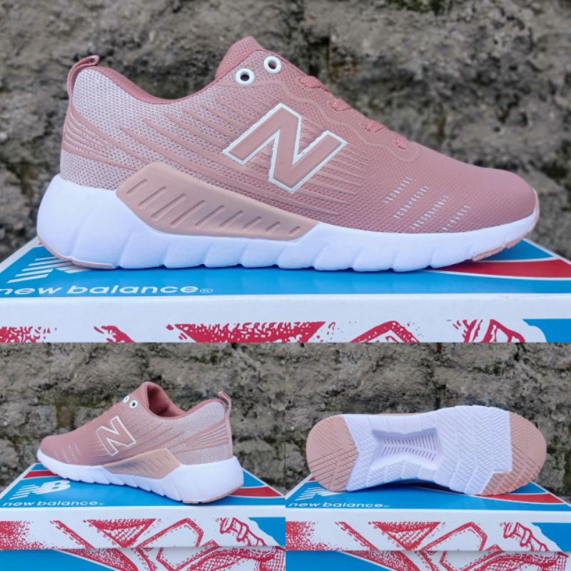 LARIS Sepatu Putih Peach Wanita Grade Original Sport Ringan Olahraga Senam Zumba Erobik Gym Fitnes-Peach