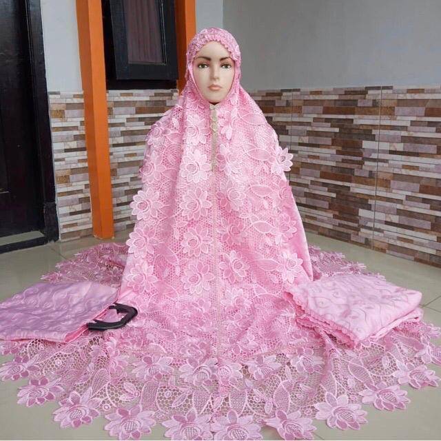 MUKENA PRADA SUTRA PARIS RENDA TAWON VARIAN WARNA